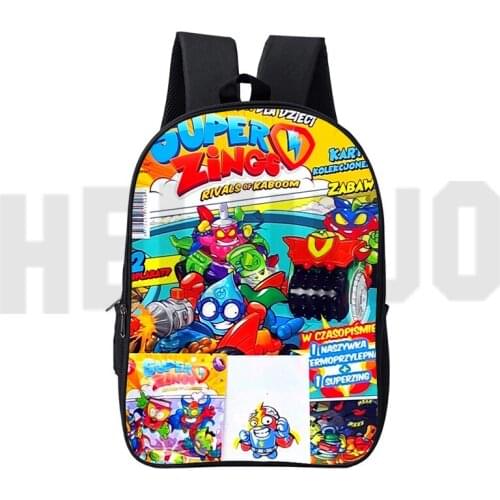 3D Sac A Dos Super Zings Series 5/6/7 Backpacks Women 16 Inch Canvas Zipper Anime Superzings School Bags for Girls Children