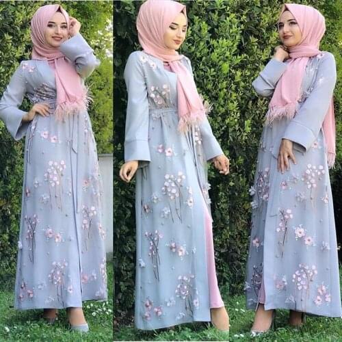Abaya Kimono Muslim Cardigan Hijab Dress Turkish Islamic Clothing Abayas for Women Caftan Dubai Kaftan Oman Robe Djelaba Femme