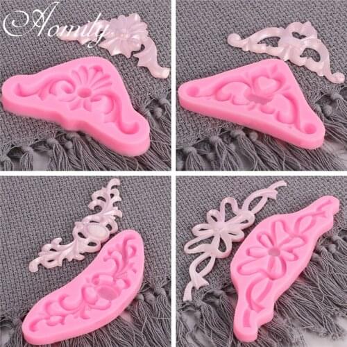 Aomily 4 Styles Bow Knot DIY Fondant Cake Decoration Tools Baking Supplies Chocolate Candy Cake Mould Kitchen Silicone Mold