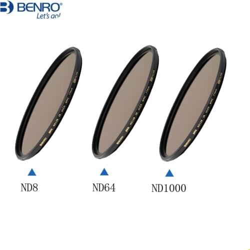 Benro 49mm 52mm 55mm 58mm 62mm 67mm 72mm 77mm 82mm Circular Filter Kit ND8+ND64+ND1000 camera lens filters