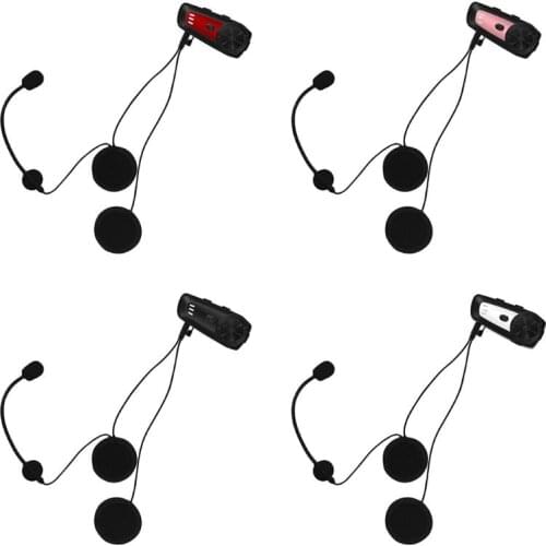 Motorcycle Helmet Intercom M6 Bluetooth Headset Waterproof Interphone Headset Walkie Talkie 4 Colors