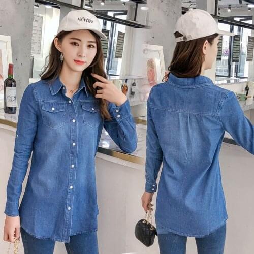 Blouse Women Shirt Denim Shirt Loose Large Size Autumn Womens Shirt Jacket Blusas Ropa De Mujer