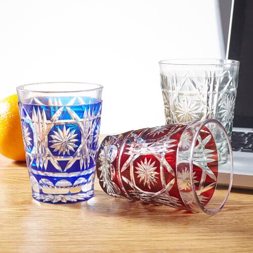Bohemian Czech Handmade Japanese Satsuma Kiriko Hand Cut for Wiskey cup,Wine glass,Beer Mug