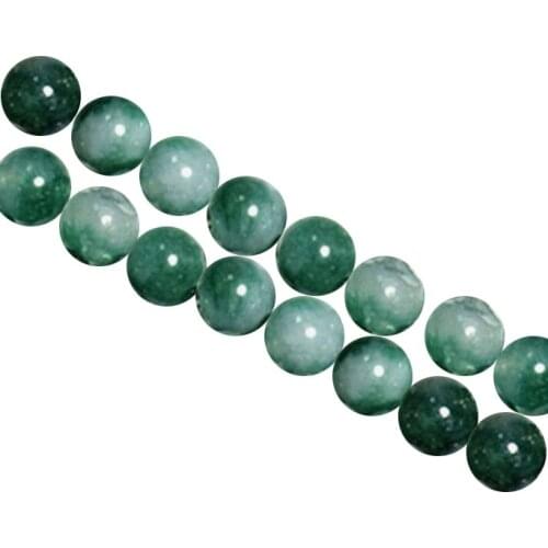 Jades Green Stone Round Shape Natural Stone Beads For Jewelry Making DIY Bracelet 4mm 6mm 8mm 10mm 12mm Strand 16