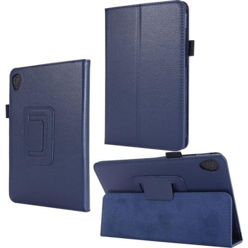 30PCS/Lot Litchi Stand PU Case For Lenovo Tab M8 8.0 TB-8505 FHD TB8705 Flip Tablet Protectors Cover