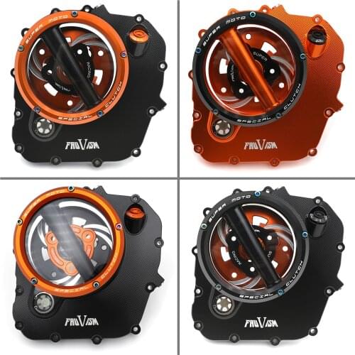 Black Orange Engine Clutch Cover For KTM Duke 390 RC390 2019 2020 19-20 Guard Protector Aftermarket Motorcycle Parts