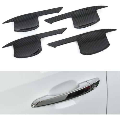 Chrome Door Handle Bowl Trim Cover For Hyundai Tucson Accessories 2015 2016 2017 2018 2019 Carbon Look Detector Stick Styling