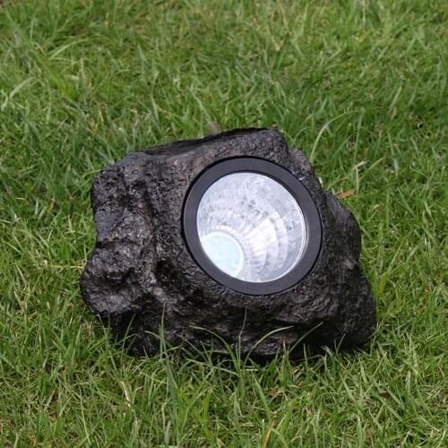 Landscape Lighting 4LED Solar Simulation Stone Lamp Outdoor Waterproof Garden Landscape Light