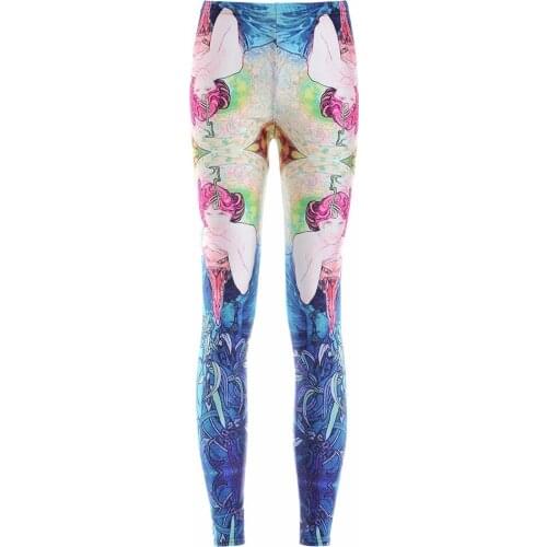 3D Leggings Harajuku Fitness Patchwork Cartoon Leggings Big Size Girls Elastic Plus Size Leggings
