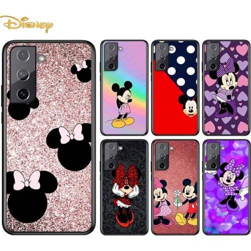 Cute Mickey Mouse For Samsung Galaxy S21 S20 S10e S9 S8 S7 S6 Plus Ultra Lite Edge 5G Silicone Black Soft Phone Case