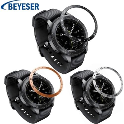 Fashion Metal Circle Bezel Ring Frame Style Sport Smart Band Protective Accessories Replacement for Samsung Galaxy Watch 42mm