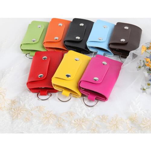 Fashion Simple Key Holder PU Leather Wallet Unisex Solid Key Wallet Organizer Bag Car Housekeeper Wallet