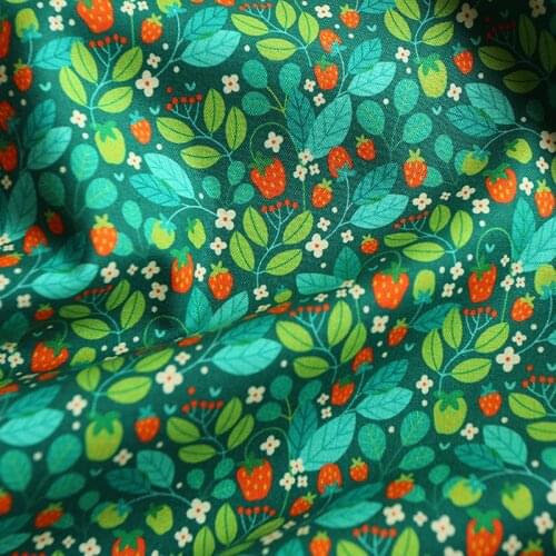 Cartoon Plants and Flowers 100% Cotton Fabric for Clothes Dress Home Textile Pillow Sewing Quilting DIY Needlework Material