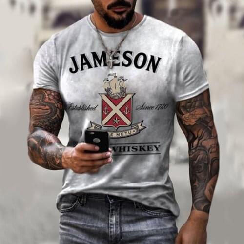 Men print color cross pattern 3DT shirt clothing oversize T-shirt shirt summer casual sports trend hip-hop short sleeves