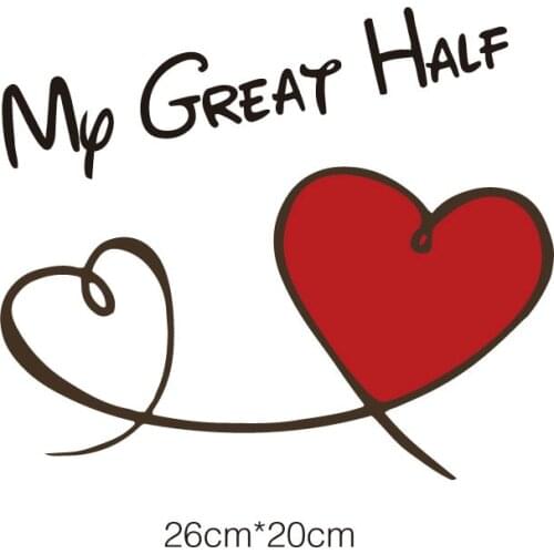 Letters With Lovers Ironing Stickers Heat Transfer Vinyl Patch Eco-Friendly A-Level Patch For Clothes Baby Tshirt Appliques