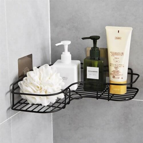 1Set Suction Wall Type Shower Rack Shelf No Drilling Bathroom Shelf Kitchen Bedroom Cosmetic Storage Accessories