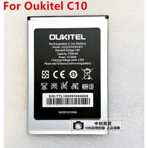 New Battery For Oukitel C10 / C10 PRO C10pro Mobile Phone Accumulator 2000mAh Li-ion Replacement Batterie