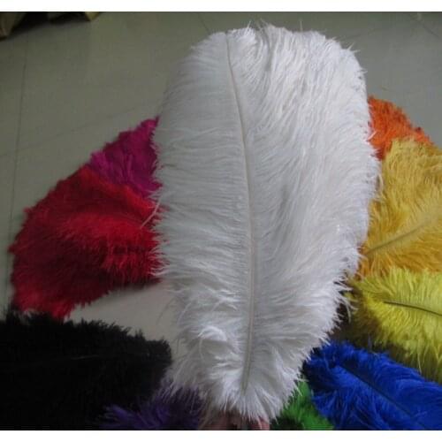 10 Pcs/Lot White High Quality Ostrich Feathers For Crafts 15-75CM Carnival Costumes Party Home Wedding Decorations Feather