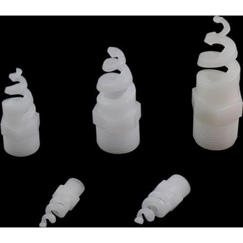 1/4" 3/8" 1/2" 3/4" 1" Male Thread Plastic Spiral Cone Atomizating Nozzle Cooling Tower Cooling Dust Removal Sprinklers 5 Pcs