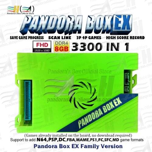 Pandora Box 6 1300 in 1 Pandoras Box Console Motherboard Family Version support 3d game can add 3000 games FBA MAME PS1 game