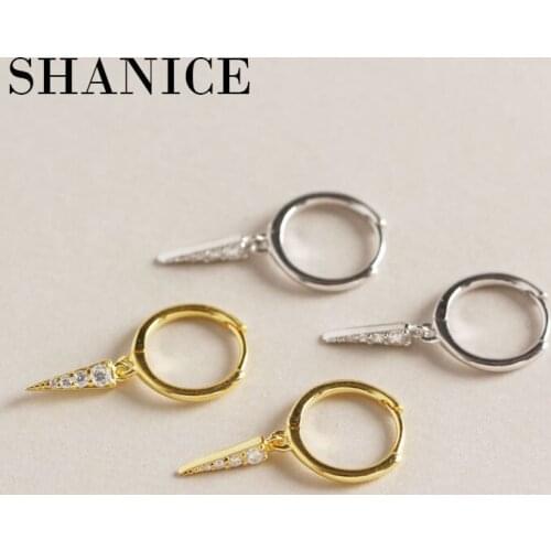 SHANICE Fashion Jewelry Womens Earrings 925 Sterling Silver Personal tassel triangle Stud Earrings for Women oorbellen brincos