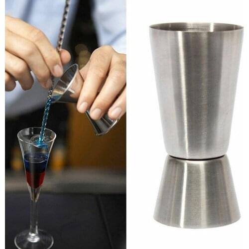 Stainless Steel Cocktail Shaker Measure Cup Bar Party Wine Double Jigger Shot Drink Spirit Measure Cup Bar Accessories Bartender
