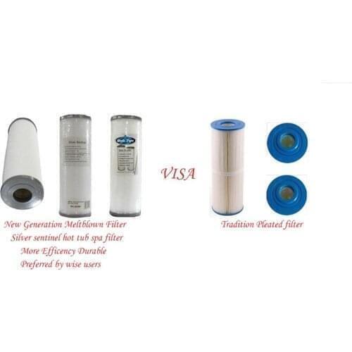 Hot tub spa filter replacement fit 33.5cm x 12.5cm 5.4cm hole pleated version or Meltblown