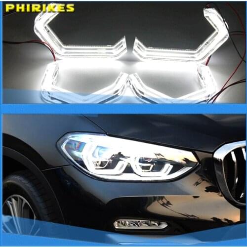 M4 style LED Angel Eyes For BMW M2 ME M4 M5 F10 F12 F13 F18 F30 F31 F32 F33 F34 F35 F36 E46 Cabrio Coupe 2D auto accessory