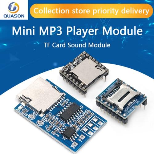 2W Mixed Mono TF Card MP3 Player Decoder Board Amplifier Module 3.7V/5V Power Support MP3 FM Radio USB Audio Mode
