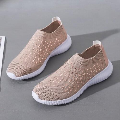Zapatillas Mujer Woman Tennis Shoes Slip on Ladies Light Pink Sports Female Sneakers Breathable Women Flats Outdoor Walking Shoe