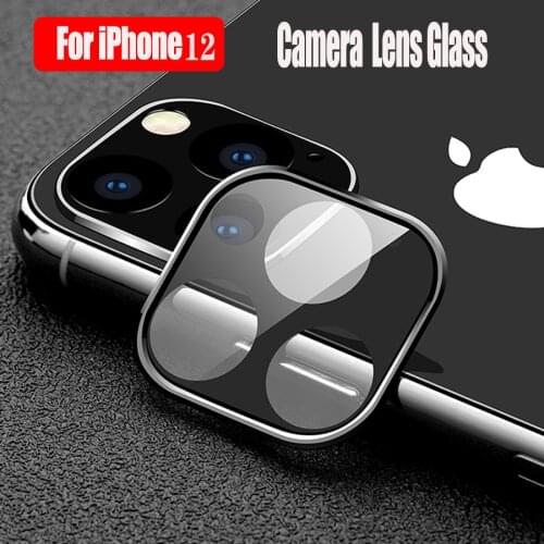 Camera Lens Protector For iPhone 12 Pro Max 12 Mini 11 Full Cover Case Metal + Tempered Glass Screen Protector Rear Camera Films