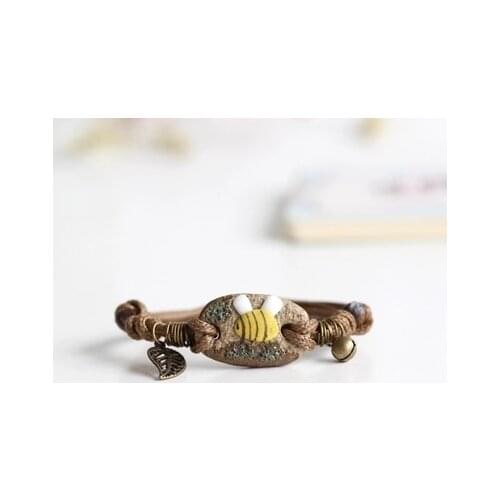 Hand made ceramic bracelet Bee bracelets female for women article Ceramic fashion jewellery accessories #5250