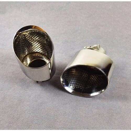 1 Pair Car Styling Muffler tip Stainless Steel Nozzles Black Silver For A3 C-hange RS3 /A4 c-hange RS4 Exhaust Pipe