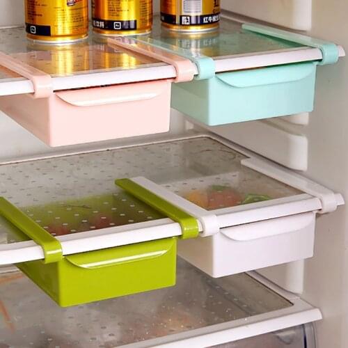 Basupply 1Pc Kitchen Drawer Type Refrigerator Storage Box Food Container Fresh Spacer Layer Storage Rack Fresh Sort Organizer