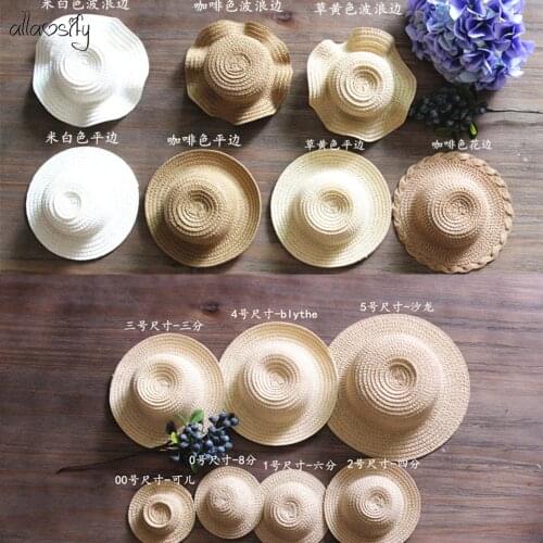Allaosify 1/3 1/4 1/6 1/8 1/12 BJD SD Doll Straw Hat