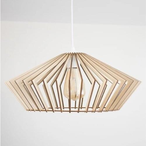 Nordic Style Wooden Modern Chandelier Lamp Living Room Kitchen Indoor Lighting Home Office Decoration