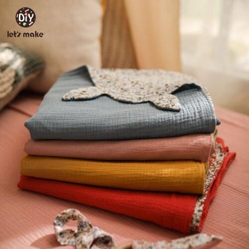 Lets Make Baby Bedding 120*120CM Double-Sided Use Printing Blanket 100% Cotton Floral Series Wrap Blanket Kids Care Products