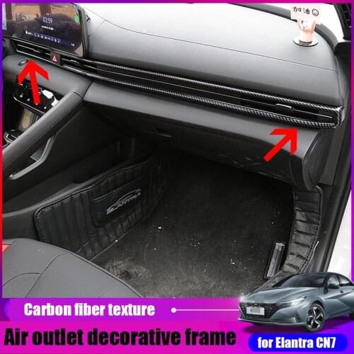 For Hyundai Elantra CN7 2021 column central control air conditioning outlet decoration ABS retrofit upgrade Avante