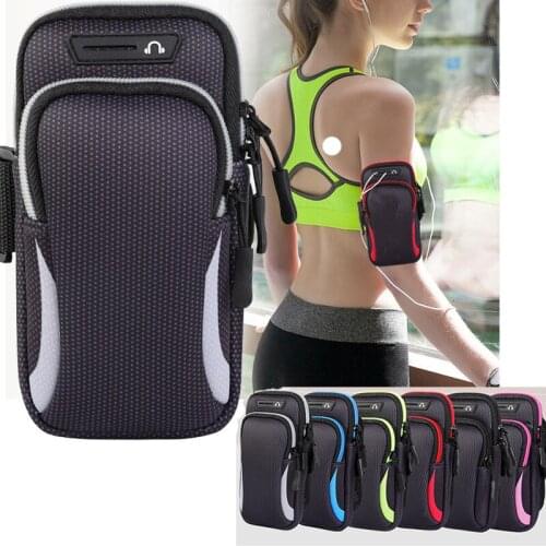 7.2" double bags Running Sports Phone Case Arm band For iPhone 12 11 Pro Max XR 6 7 8 Plus Samsung s20 S9 Stylo GYM Armbands Bag