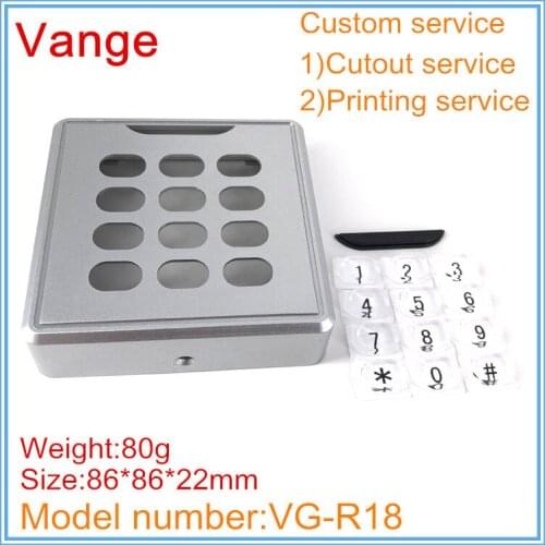 1pcs/lot door access controller housing 86*86*22mm ABS plastic enclosure case diy keyboard design for electrical PCB device