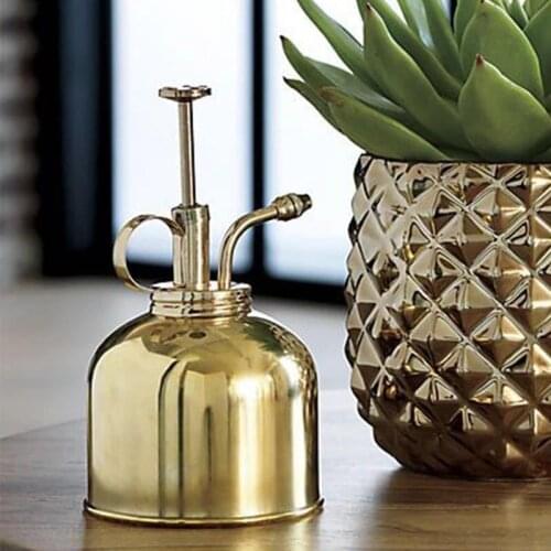 Brass Watering Pot Golden Trumpet Sprinkling Kettle Pressure Type Meat Sprayer Small Watering Watering Kettle