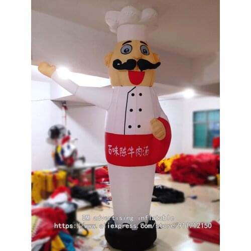 Restaurant Dining room Inflatable Cook chef welcome doll 3M Waving hand ballon customized