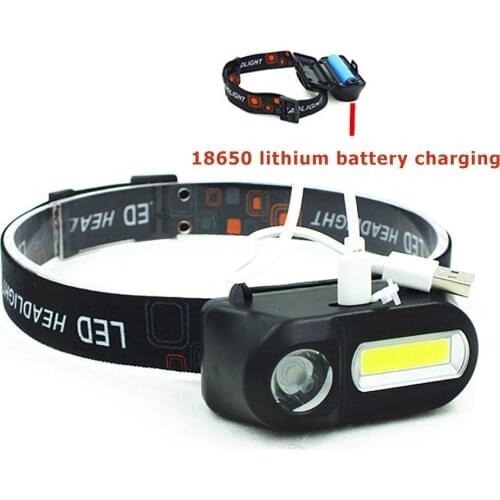 Headlamp COB LED Headlight Headlamp Flashlight USB Rechargeable Torch Camping Hiking Night Fishing Light Dropshipping