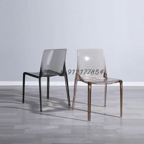 New Nordic Transparent Bar Chair North Simple Modern Creative Personality Acrylic Crystal Stool Net Red Bar Chair