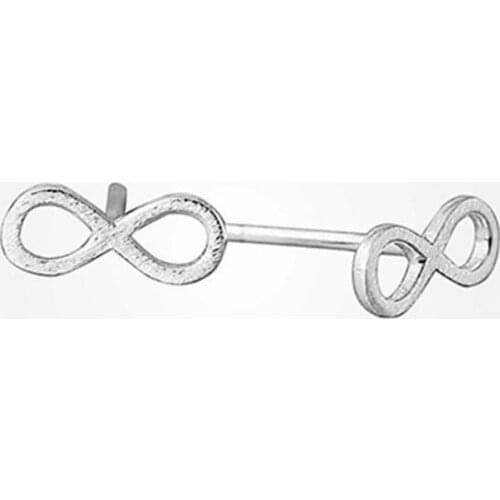 New Simple And Compact Digital 925 Sterling Silver Jewelry Sweet Creative Brushed 8 Popular Women Stud Earrings SE843