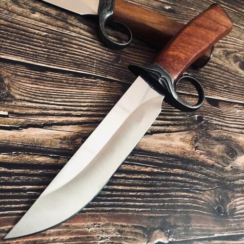 Custom Fixed Blade Outdoor Warfare Self Defense Combat Camping Knifes Practical Portable Hunting Knifes Survival Rescue Knife