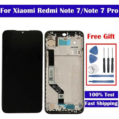 Original For Xiaomi Redmi Note 7 LCD Note 7 Pro Display Touch Screen with frame Digitizer Assembly Redmi Note7 LCD Free Shipping