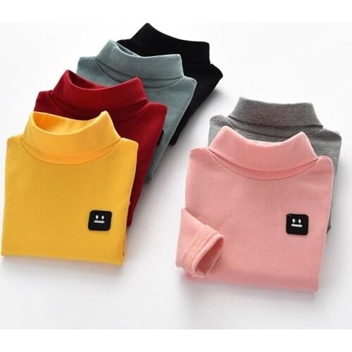 Autumn baby girl clothes boys shirts for children clothes cotton girls blouse kids clothes toddler blouse turtleneck blusas