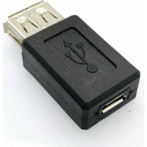 Black USB 2.0 Type A Female to Micro USB B Female Adapter Plug Converter usb 2.0 to Micro usb connector wholesale