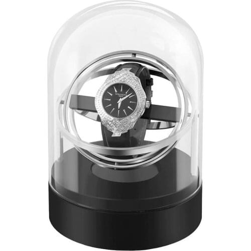 Plug-in Single Watch Winder For Automatic Watches Charge Watch Shaker Case Watch Box Display Collector Glass Cover Storage Box